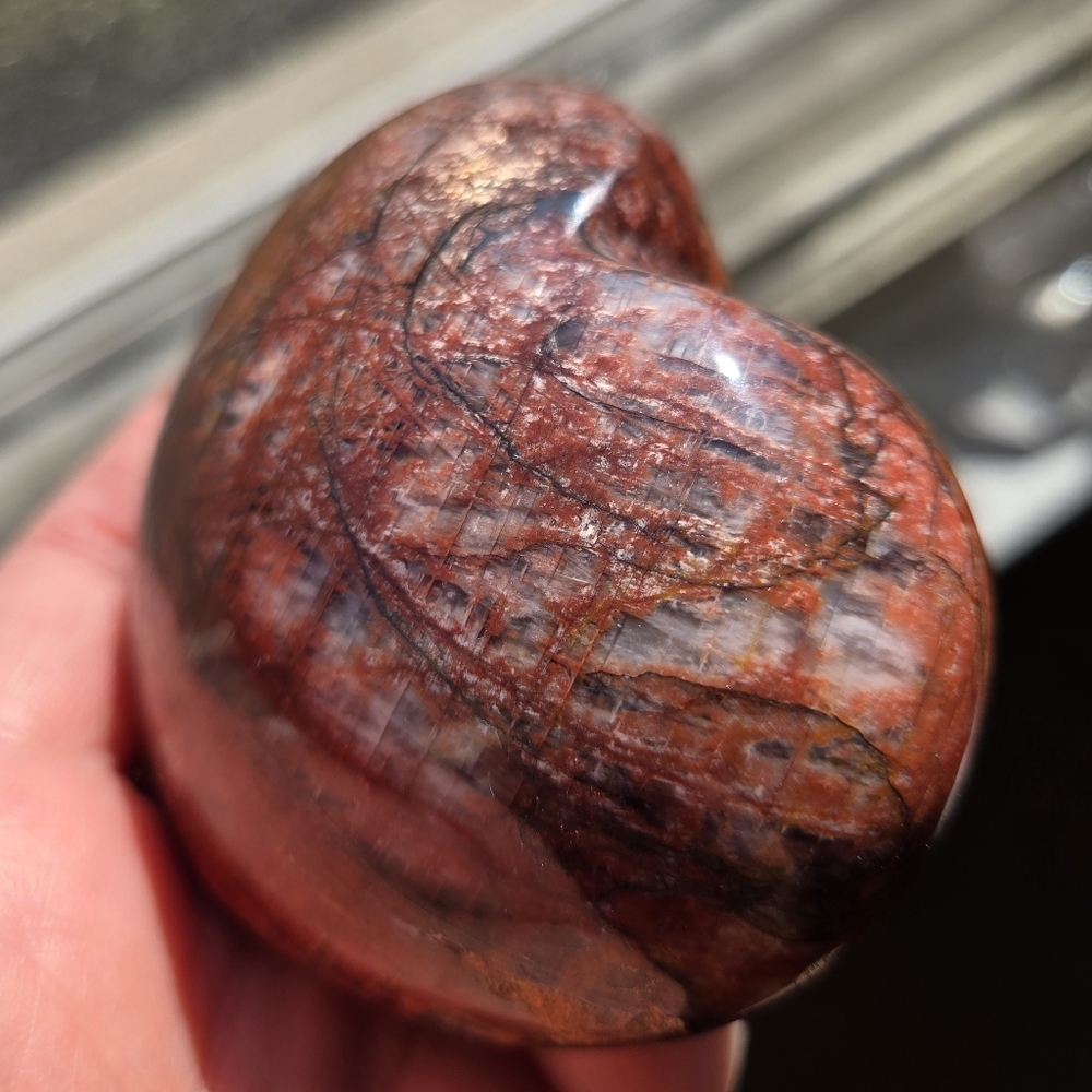 Fire Moonstone Heart - Picture 3 of 12